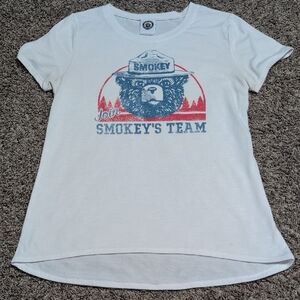 White Smokey Bear Graphic T-Shirt